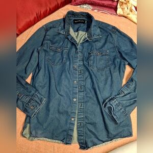 Calvin Klein Jeans Dark Blue Denim Shirt Jacket